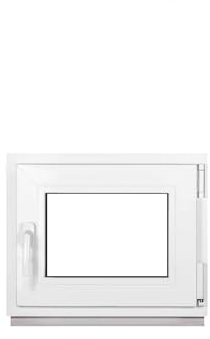 Framex Kellerfenster Fenster Kunststofffenster Weiß Breite x Höhe 60 x 50 cm (600 x 500 mm) 3-Fach (32 mm) Dreh Kipp DIN Links - Premium