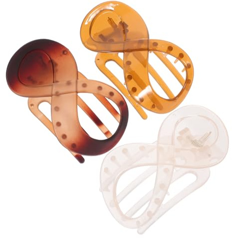 SAFIGLE 3pièces Lot De Pinces Cheveux Plates Françaises Pour Femmes Clips Élégants Antidérapants Pour Chignons Et Mises Beauté Accessoire Résistant Aux Coiffures Variées Couleurs Mode