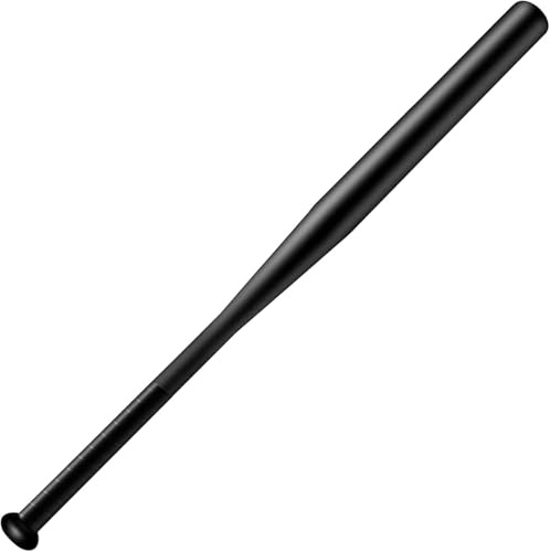 Mazza da Baseball in Acciaio 81cm Rinforzata Super Resistente Peso 1,1Kg Nera o Color Argento o Color Azzurro o Color Rosso con Grip (Nero-New)