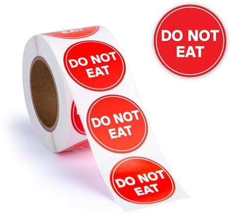 500pcs Do Not Eat Warning Labels, 1.5 Diameter Safety Warning Stickers