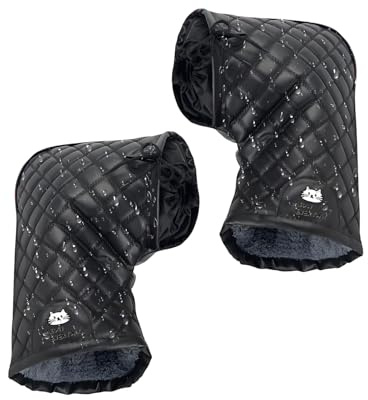 Wisylizv Motorrad-Lenkerabdeckung – warme Lenker-Handschuhe für den Winter – Fahrrad-Lenkerhandschuhe – Handwärmer Motorrad-Lenkerhandschuhe Winter mit reflektierendem Streifen und großem Mund für