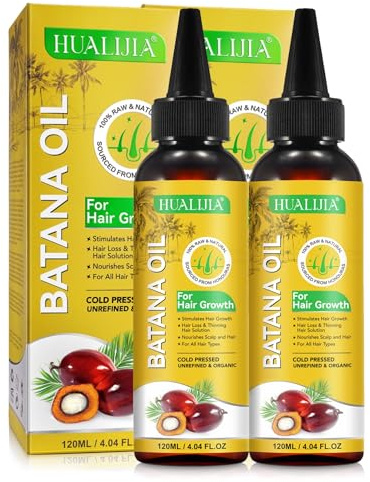 P-Beauty 2X Batana-olja för hår, kallpressad 120 ml – hårolja för hårväxt, hårvård och hårbottenvård – naturolja för hår, hårbotten, ögonfransar, ögonbryn – stärker hårrötter och ger näring intensivt