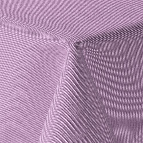 Leinen Optik Tischdecke Eckig 130x340 cm Flieder Hell Lila · Eckig Farbe & Größe wählbar mit Lotus Effekt - Wasserabweisend