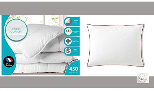 Douce Nuit Couette Blanche 450GR/M² FABRICATION FRANCAISE (2 Places) 220 x 240 + 2 Oreillers 60 x 60 cm 8008300489251