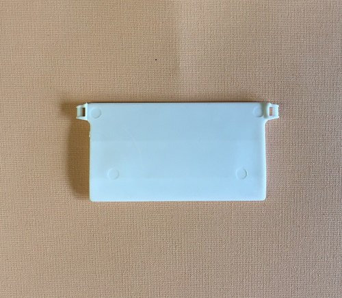 Jellinghaus Sonnenschutz Beschwerungsplatten Breite 89 mm Gewichte für Vertikaljalousie Lamellen Vorhang in weiß aus Kunststoff (60 Stück)