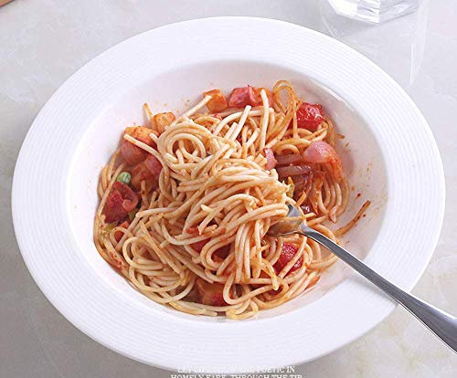 MKKSLR Kreative westlichen Stil Suppenteller Keramikschale Nudelgericht Obstsalat Teller Suppenschüssel Suppenteller Strohhut Dish Dish Haushaltsgeschirr 10 Zoll Weiß