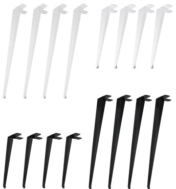 4x Tischbeine NEW ERA geneigt | Metall Stabil Stahl | Hairpin Legs stabil Tischkufen schlicht Tischgestell minimalistisch Möbelfüße schräg | höhenverstellbar (71cm (Esstisch / Schreibtisch), Schwarz)