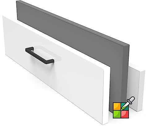 X57 Schubladenfront nach Maß - Schubladenblende - Backofenblende - Möbelfront - Holzblende - Frontblende (Weiß Hochglanz)