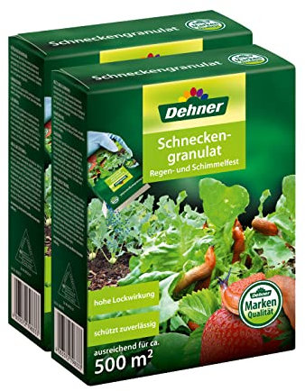 Dehner Schneckenkorn, 2 x 250 g (500 g), für Circa 1000 qm, Grün