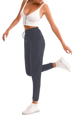 Stanpetix Joggers for Women - Womens Sweatpants with Pockets Sport Pants Black Trousers for Women UK (Grey, X-Large)