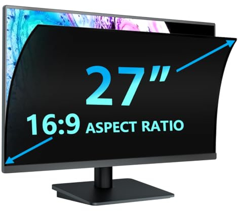 STARY Blickschutzfolie für 27 16:9 Ultra-Slim Bezel Monitor Selbstklebend | Abnehmbar ohne Rückstände Blickschutzfilter Blendfrei Blaulichtfilter Bildschirm Schutzfolie
