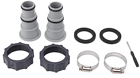 Tnfeeon 2er-Pack Ersatz-Schlauchadapter mit Gewinde auf Klemme, Filterpumpen-Schlauchverbinder, Pool-Schlauchverbinder, Pool-Schlauchverbinder für Pool-Schlauchadapter und Filterpumpen