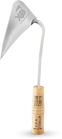 Fits All Hand Sizes: Youngju Homi & Korean Garden Hand Plow Hoe - Korean Master Blacksmith Seok No Ki Crafted - Ideal for Easy Gardening, Weeding, Farming - Safety Cover Included. Authentic, Handmade
