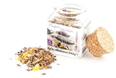 Konzentrationsräucherung – Einfach Räuchern Räuchermischung – Naturreine Räucherharze, Kräuter & Hölzer – Für Sieb & Holzkohle – Berk Räucherwerkset
