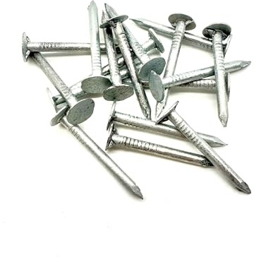 Clout Nails Verzinkter großer Kopf (200 g-Packung, Dachpappe, Nägel, Schuppen, 30 mm – 200 g (ca. 137 Nägel)