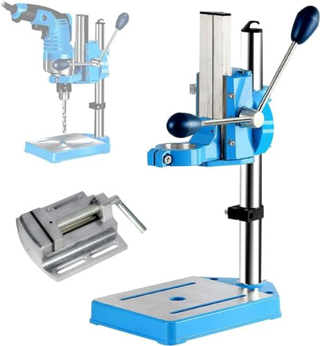 FLTRGO Bohrständer Bohrmaschinenständer, Bohrständer für Handbohrmaschine mit Schraubstock, Höhenverstellbare Tischbohrmaschinen - Heimwerkerwerkzeuge