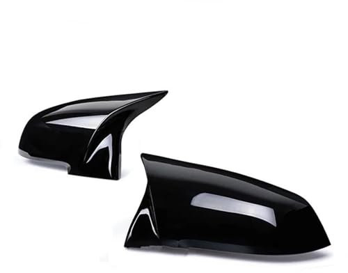 Rückspiegel Abdeckung Für 1 2 3 4 X Serie Rückansicht Seitenspiegel Abdeckung F20 F21 F22 F23 F30 F32 F36 X1 E84 F87 Carbon Faser Muster Spiegelkappen (Farbe : Bright Black)
