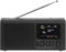 Dynavox DBT200 radio portatile digitale DAB+/FM, ideale come radio da cucina/bagno/ufficio/officina, sveglia, BT, display TFT, funzionamento a rete o a batteria, ingresso cuffie da 3,5 mm, nero