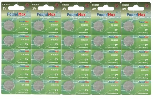 25 x 2025 CR2025 DL2025 ECR2025 3V PoundMax Lithium Coin Cell Batteries