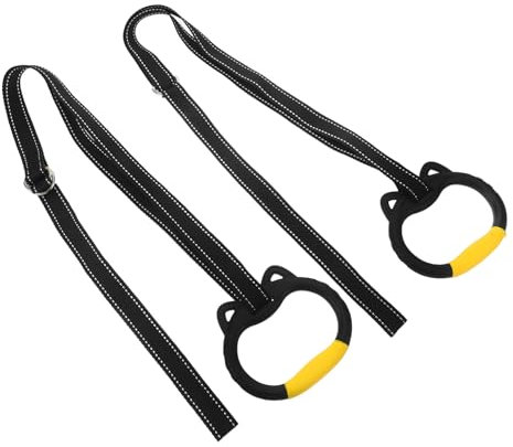 Yardwe Gymnastics Rings for Boys and Girls Plastic Training Ring Workout Pull up Bar Gymnastics Equipment Home Use Beginner Friendly