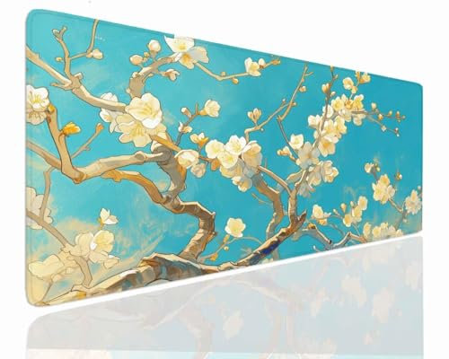 Tapis de Souris XXL 1600x800x4mm Grand Tapis de Bureau Tapis de Souris Gamer Tapis Bureau Gaming Antidérapant Résistant à l'eau, Tapis Souris XXL Mouse Pad Mat Gifts sous-Mainm, Clavier Souris J-462