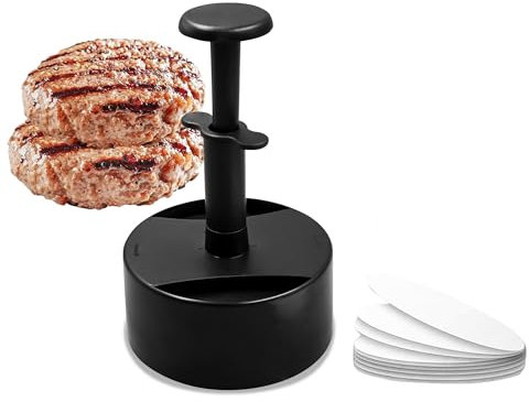 Kofebe Nonstick Burger Press, Patty Maker, Meat Press for BBQ, Burger Mould Grill, Steak Cooking, for Homemade Beef, Stuffed Pocket Burgers, Black