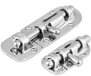 DQZRTUECA 60/110mm Marine Boat Door Window Lock Latch Slide Barrel Bolt Clasp Sliding Hasp Locks Push Pull Toggle Buckle(60mm)