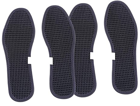HOMOCONO 2paare Schuhpolster Bambuskohle Einlegesohlen Fußpflege Schuhzubehör Schuhkissen Schuhe Deo Einlegesohlen Absorbieren Schweiß Reduzieren Gerüche Schwarz