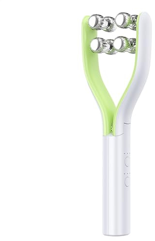 Rodillo facial, masajeador de cuello, dispositivo de belleza ajustable, material resistente para el cuidado de la piel, fácil de usar, añade relajación, versátil, mejora la rutina, 11.22 x 3.7 x 1.89