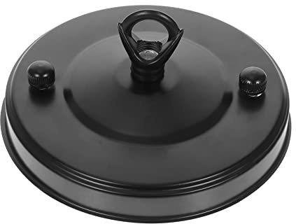 DOITOOL Rosace de Lustre Noire en Fer et Alliage de Zinc, Simple et Propre