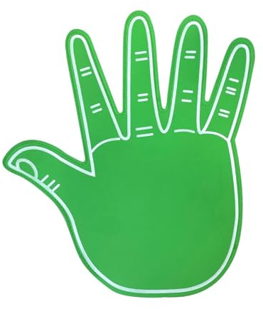 Milageto Riesenschaumfinger, Riesenschaumhandhandschuhe Geschenk, jubeln Sie Handschuhe, Cheerleaderfinger für Spiele, Sport, Ereignisse, Schulfeier, GrÜn