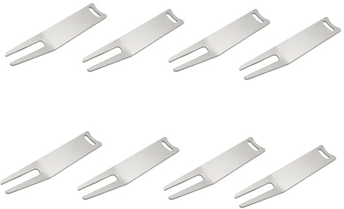 8Pcs Golfs Divot Tool Metal Golfs Pitches Fork Green Repair Tool Golfs Pitches Mark Golfs Divot Repair Tool Marker