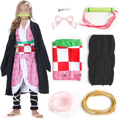 Cevikno Nezuko Costume cosplay per adulti Tanjirou Kochou Shinobu Mitsuri Set Vestito anime Nezuko per Halloween e Carnevale