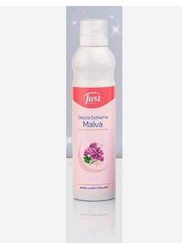 Just Duschskum Malva, schweiziskt duschbad med extrakt från Malva, 200 ml