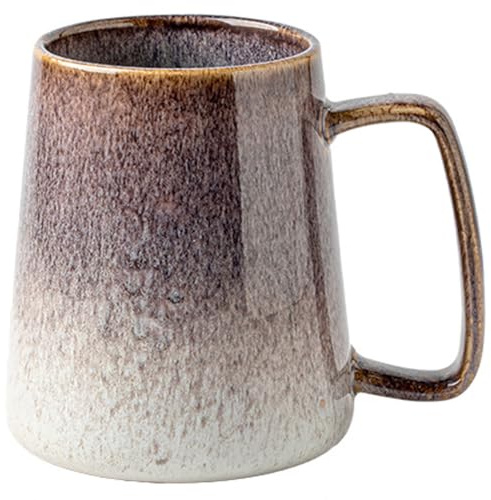 Cteahrow Grande tasse en céramique, 24 oz, pour café, thé, cacao, cappuccino, latte, céréales, lavable au lave-vaisselle et au micro-ondes (gris)
