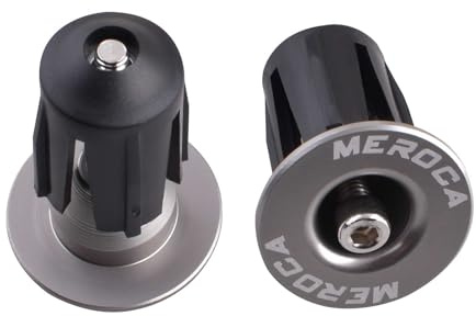 Azarxis Tapones de Extremo de Barra de Bicicleta Tapa de Manillar de Aluminio para Bicicleta de Carretera, Bicicleta de Montaña, BMX, MTB, Fixie (Titanio - 26 mm - 2 Piezas)