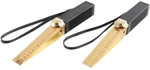 Nicear 2PCS Fire Door Gap Gauge, Wedge-Shaped Vernier Feeler Gauge, 1-15mm Metric Measuring Tool Ruler for House Engineering Inspection Flatness(Precision:0.5mm)
