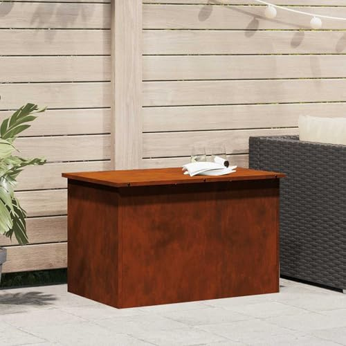 ChicAbode Außenlagerbox Rostig 80 x 50,5 x 50 cm Stahl