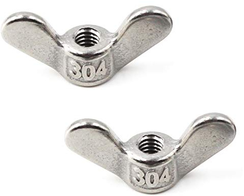 Flügelmutter-Set aus 304 Edelstahl, M4 Flügelmuttern, Handdrehverschlüsse, Hardware 20 Stück