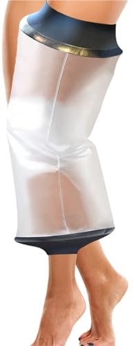 Knee Cast Cover for Shower, Waterproof Bandage and Cast Protector for Knee Replacement Surgery, Wound, Burns Watertight Protection Reusable,