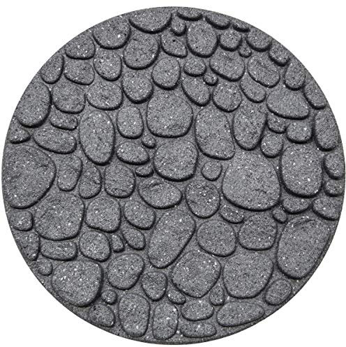 ECO GARDEN River Rock - Pietra da Passo in Gomma Riciclata, Colore: Grigio
