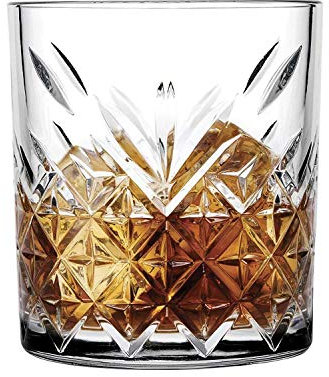 Pasabahce - 52790 - Bicchiere Timeless senza stelo da whisky, design rétro, altezza 9,6 cm, 345 ml, 6 pezzi