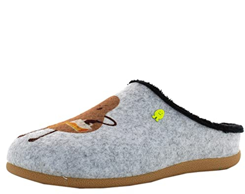 HOT POTATOES Bezau, Chausson Homme, Gris, 46 EU