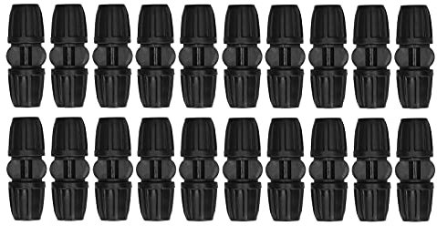 EVTSCAN Connecteur de Tuyau Droit 8/11 avec raccords d'irrigation de connecteur de Tuyau d'arrosage de Verrouillage (20 pièces)