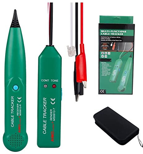 Jooheli Cable Tracker, MS6812 Kabelbruch Suchgerät, Professionell Netzwerk Kabeltester, Telefonleitung Tracker, Tester Kabel Tracker, Leitungssuchgerät für Identifizierung und Überprüfen von Kabeln