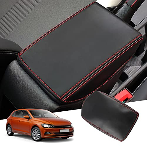 GAFAT 2018-2023 2024 V-W Polo/Seat Ibiza 6/Seat Arona/Taigo Copertura Bracciolo Console Centrale, Bracciolo Centrale Protezione in Pelle, Compatibile con VW Polo Accessori