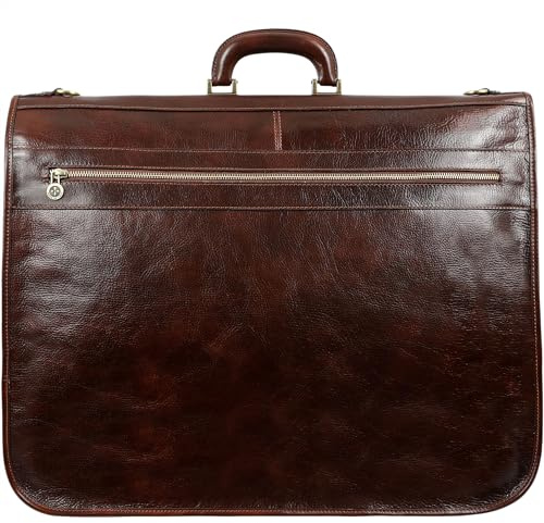 Leder Kleidersack - Anzug Duffel Slim Handgepäck Kleiderschutztasche- Damen & Herren - Time Resistance