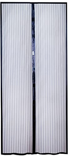 Fliegengitter für Türen mit Klettband - 100x220 - Magnet Tür Vorhang Insektenschutz - schwarz - ohne Bohren