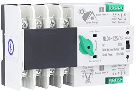 Interruptor de Transferencia Automática de Doble Potencia Marhynchus Controlador Rápido de Circuito de Milisegundos NLQ4‑125/4P 100a 220V para Fábricas, Centros Comerciales, Guarderías