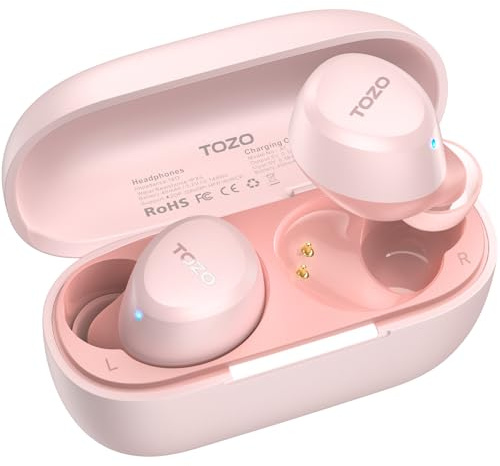 TOZO A1 Mini Casque Bluetooth sans Fil Bluetooth 5.3, écouteurs Intra-Auriculaires légers sans Fil, Micro intégré, Facile à Transporter, écouteurs Bluetooth (Compatible avec Les Petites Oreilles),